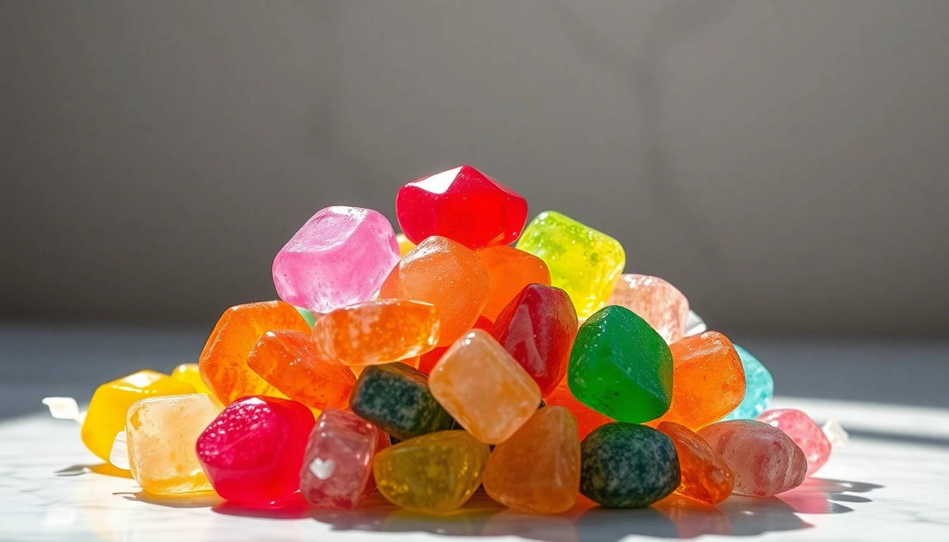 Enjoy Gemini Crystal Candy, colorful handmade treats reflecting intricate designs and flavors.