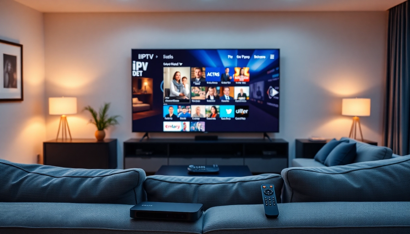 Watch an abonnement iptv on a stylish television in a cozy living room setting.