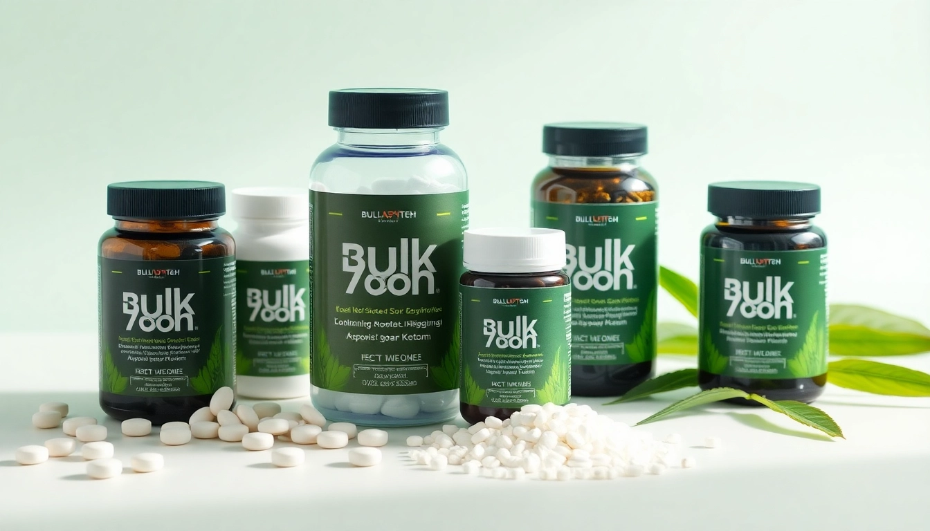 Showcase Bulk 7oh products, highlighting vibrant 7OH tablets with fresh kratom leaves.