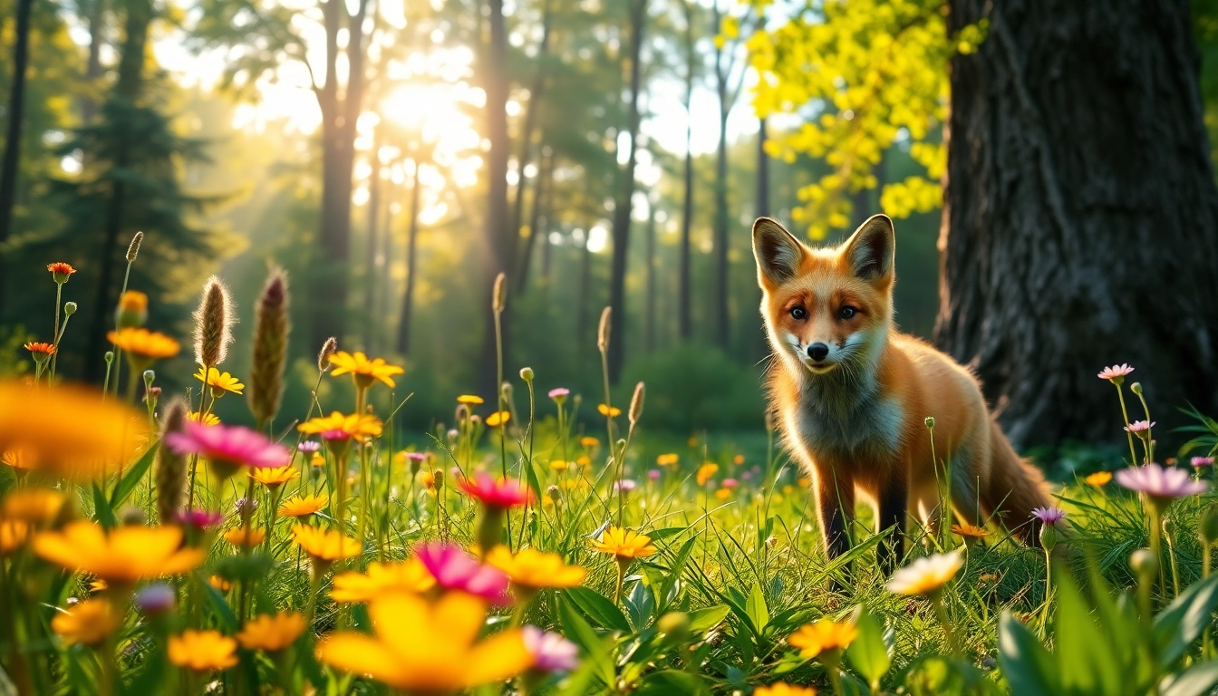 Engage with the vibrant wildlife of www.sudswild.com in a serene, picturesque forest setting.