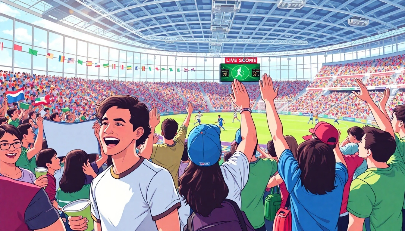 고화질스포츠중계와 다양한 스포츠 경기의 열기를 느끼는 팬들의 모습