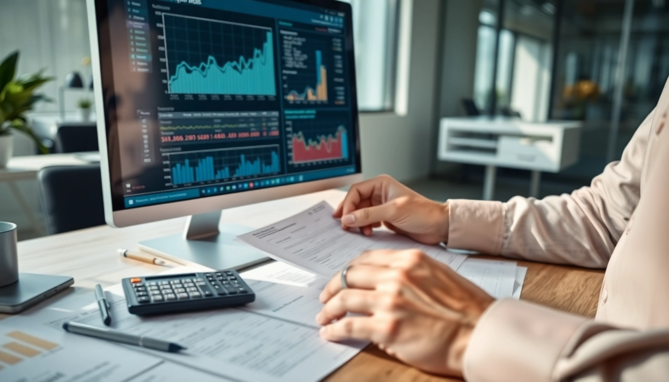 Conducting an impairment test with financial documents and reports in a professional setting