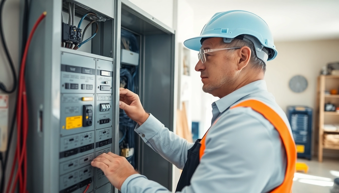Inspecting the Electrical Panel Clearwater with a professional electrician ensuring optimal safety.