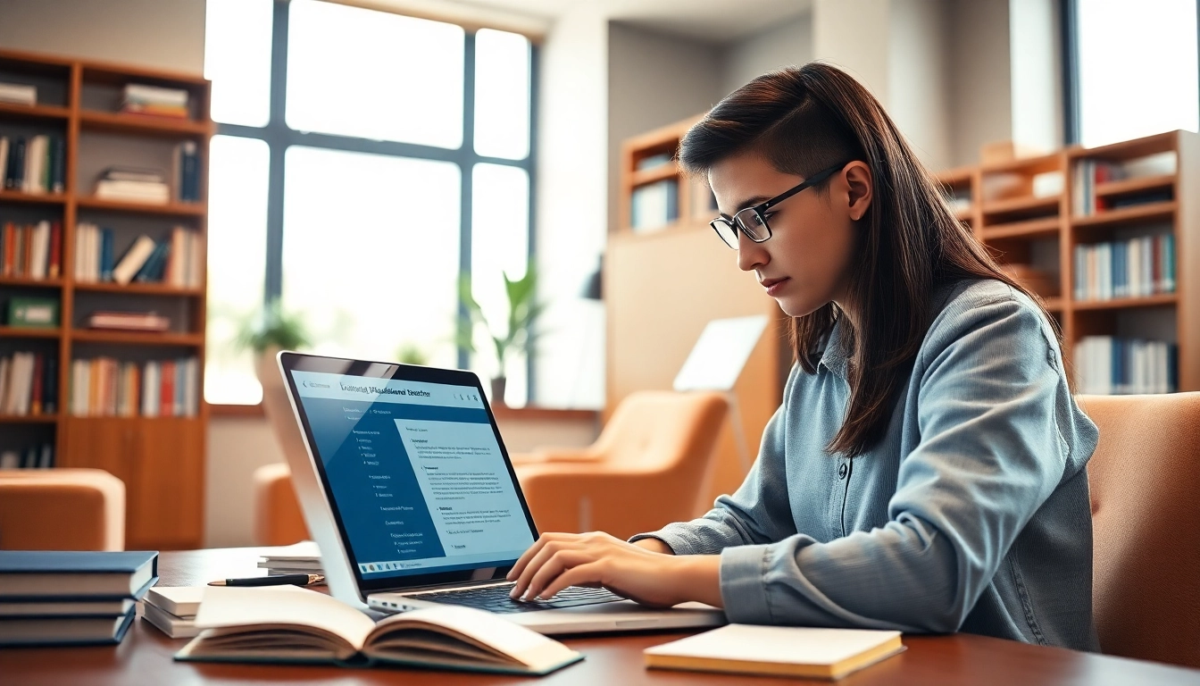 Check for originality with a plagiarism detector in a focused study setting.