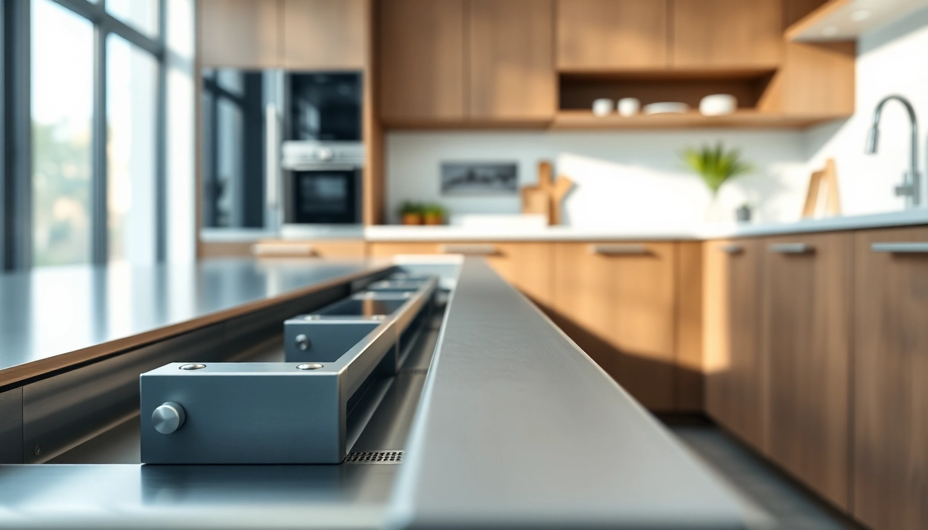 Showcasing a high-quality Metal Drawer System in a modern kitchen setting, highlighting its smooth functionality.
