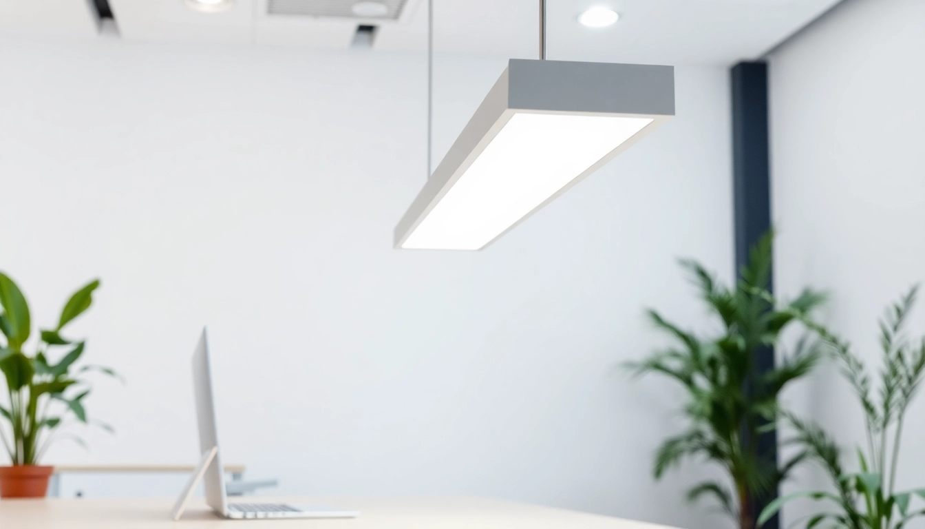 Illuminate your workspace with a stylish LED Batten Light featuring sleek and modern design.