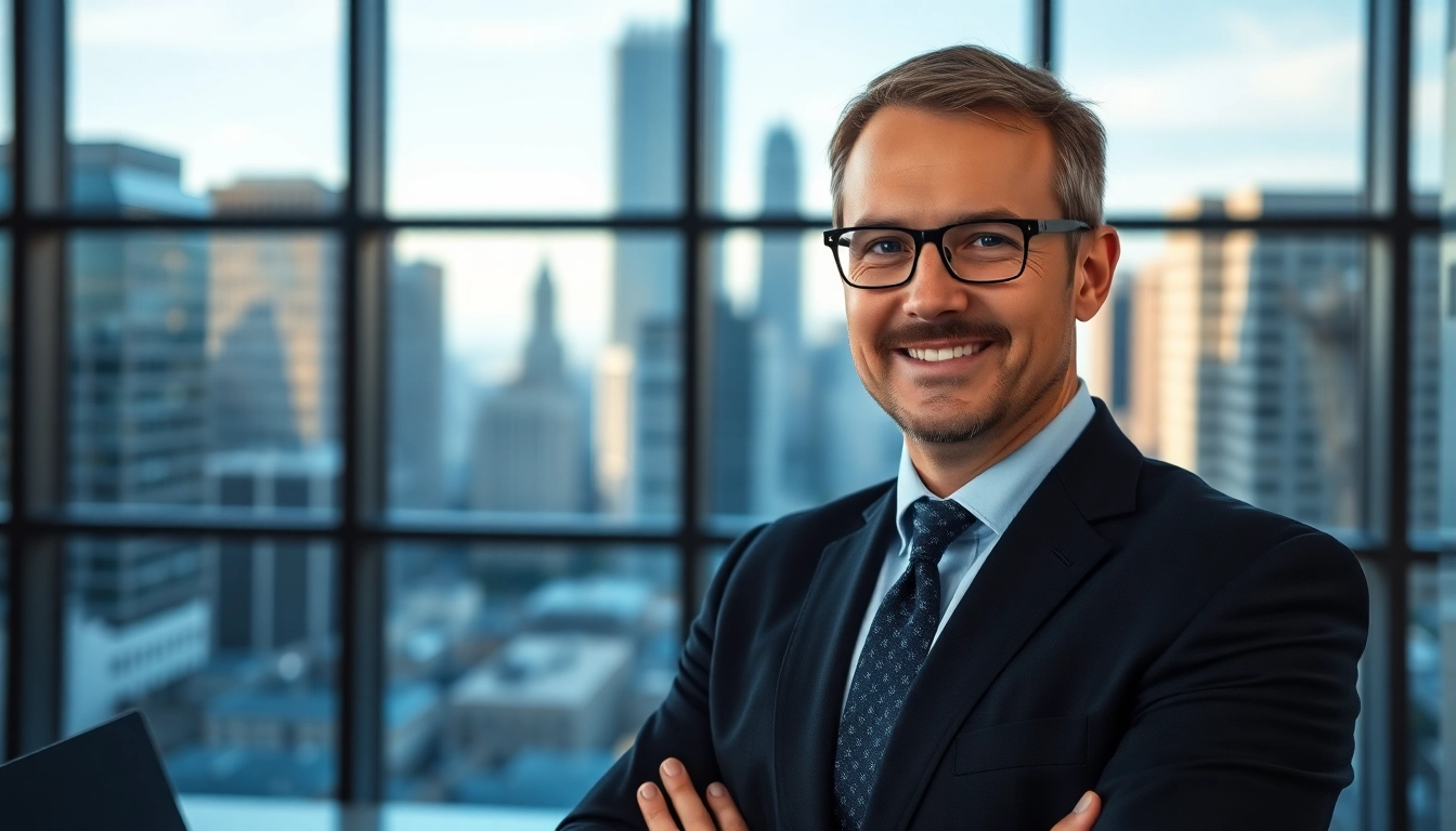 Thomas Schinecker confidently presenting in a modern office environment.