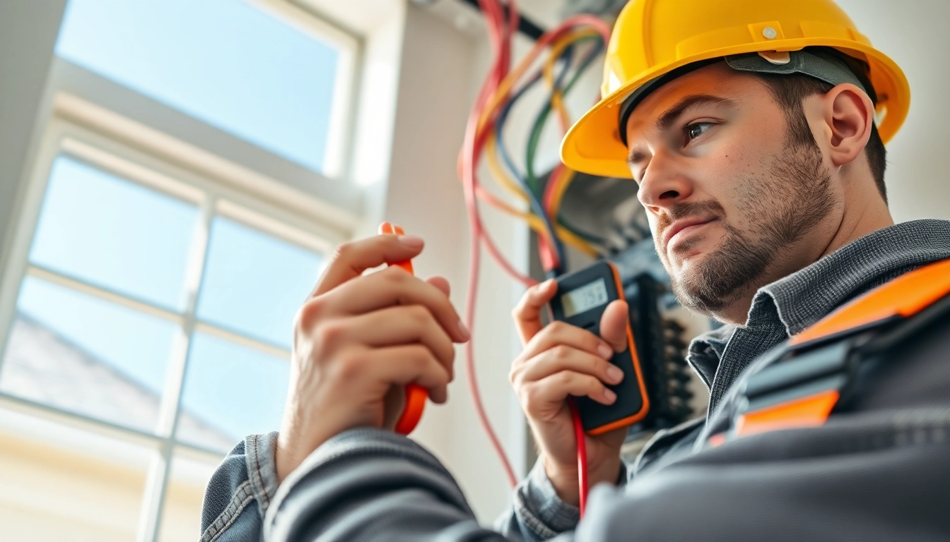 Electrical Contractor Clearwater repairing a residential electrical panel with expertise and precision.