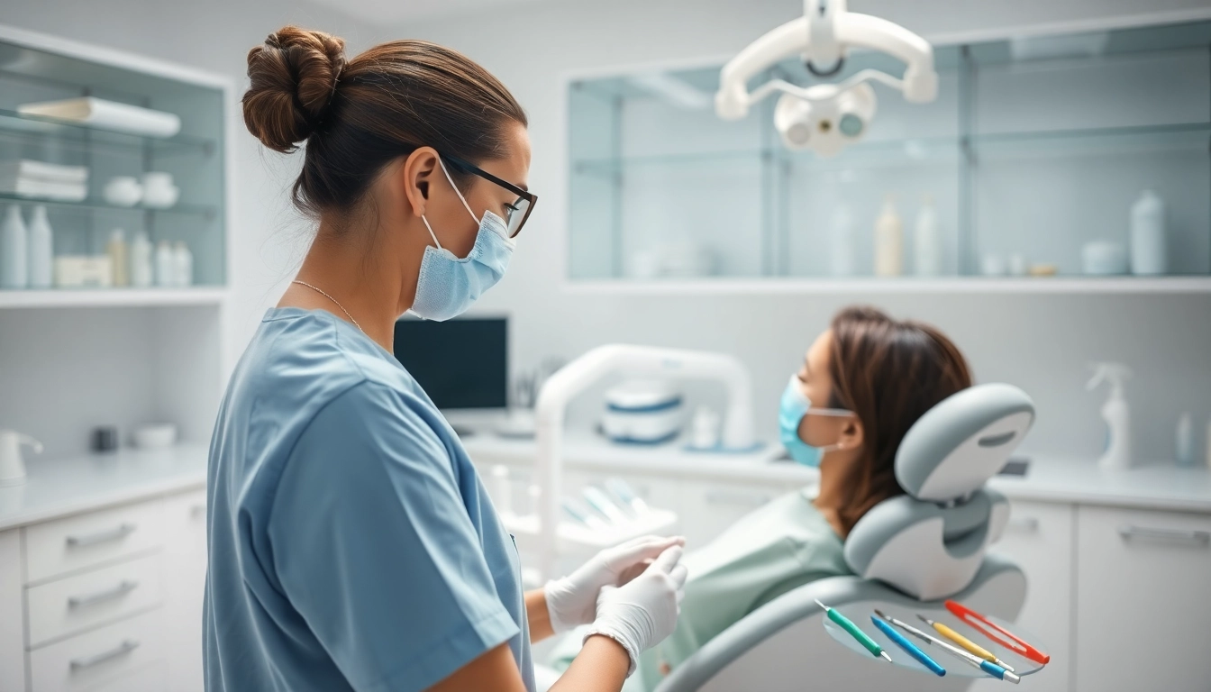 Promoting hygiene through a professional dental check-up, showcasing a hygienist's expertise.