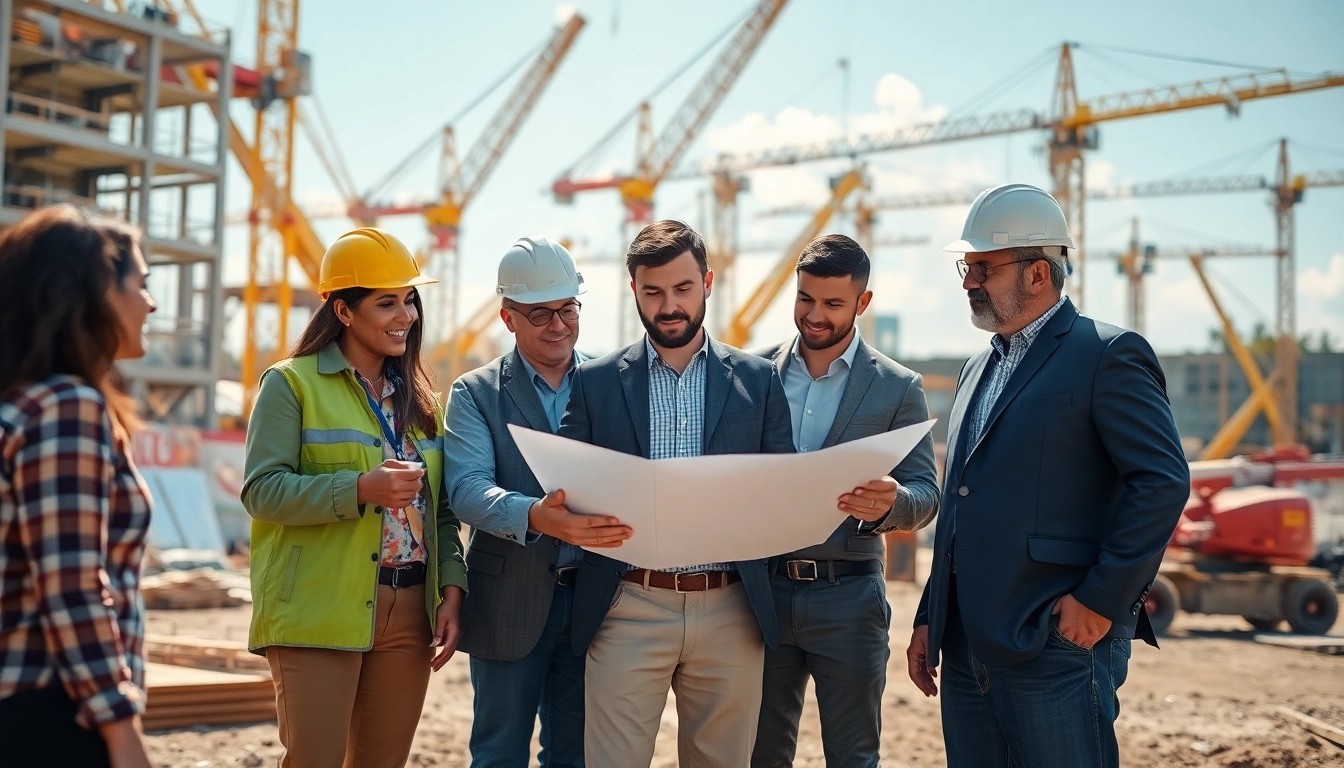 Showcasing austin construction professionals working collaboratively on a job site.