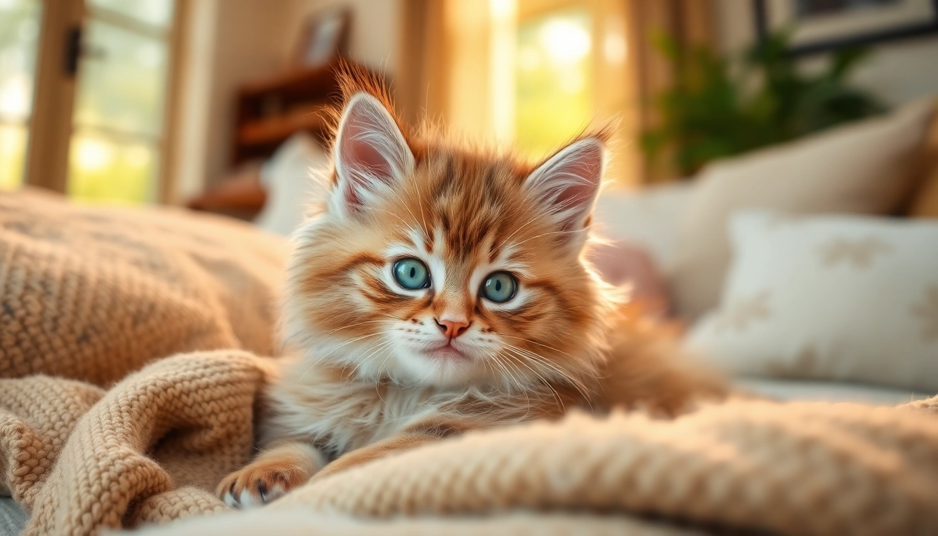 Adopt adorable Maine Coon kittens for sale California, showcasing a fluffy kitten relaxing in a sunlit room.