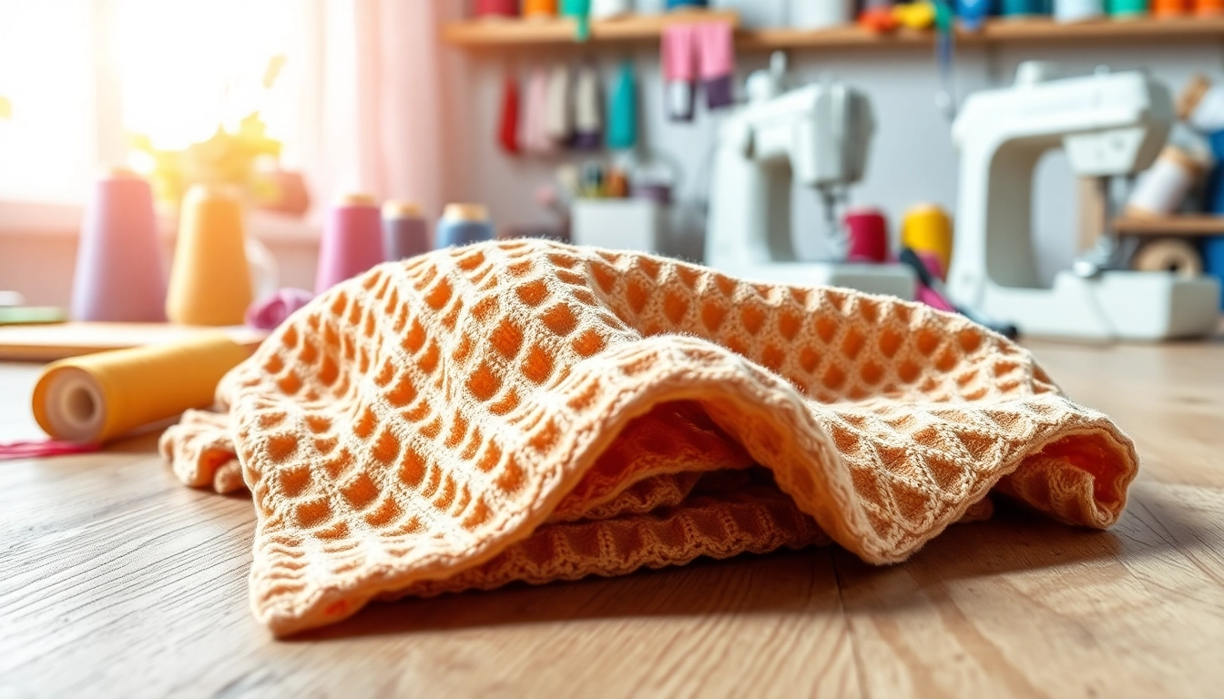 Voordelen van wafel katoen met een zachte structuur, perfecte textuur voor diverse creaties.