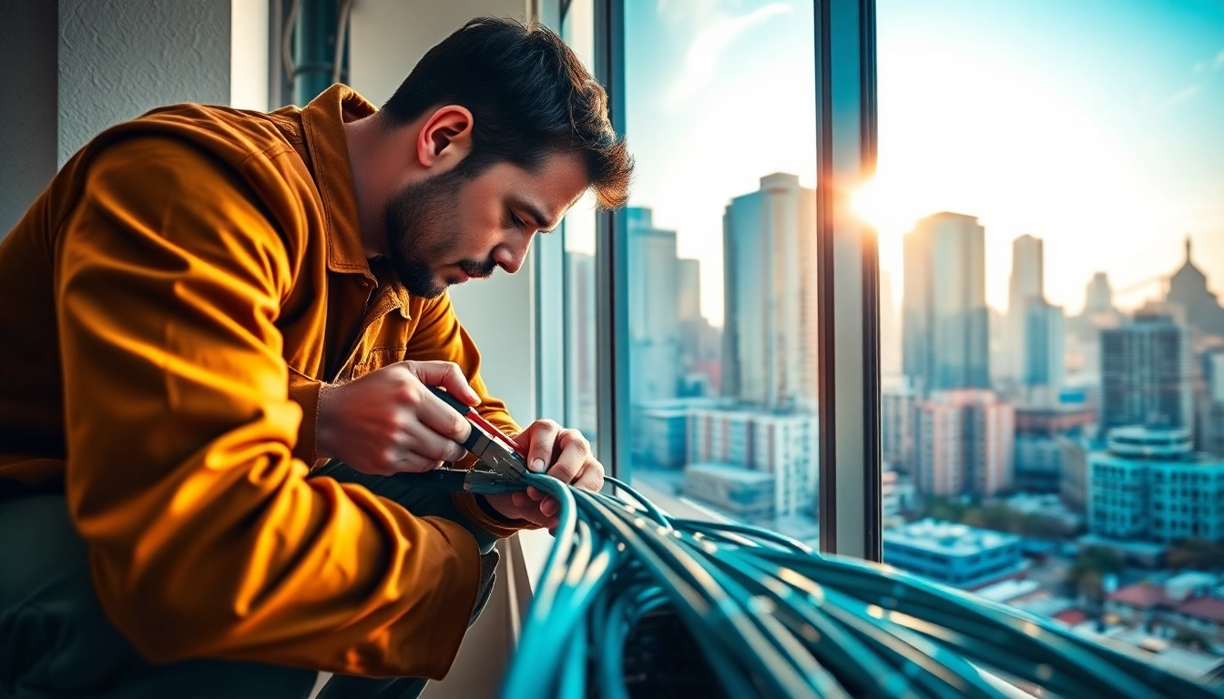 Repairing high speed internet bay area cable connections to enhance service quality.