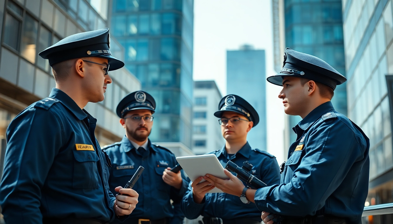Professional security personnel from a Security Company Leicester ensuring safety and preparedness in Leicester's urban environment.