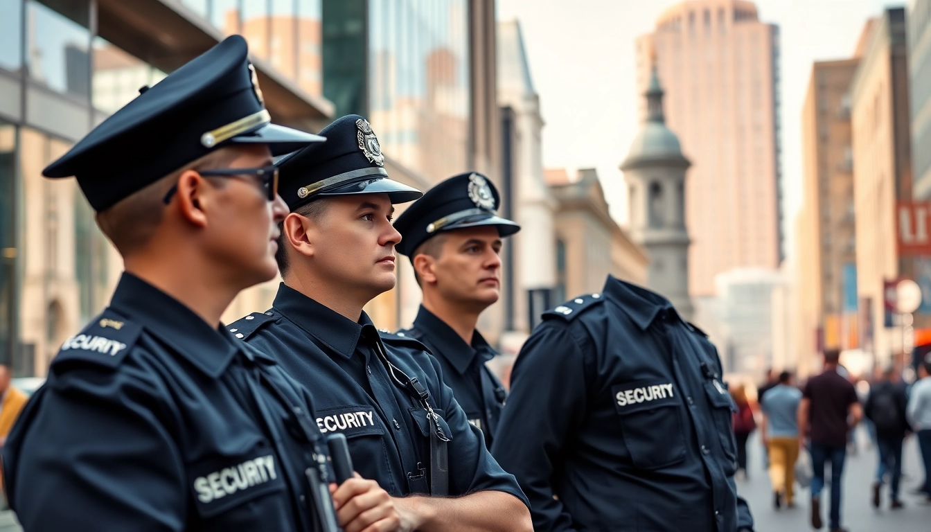 Security Guards Manchester maintaining vigilance in a bustling urban setting