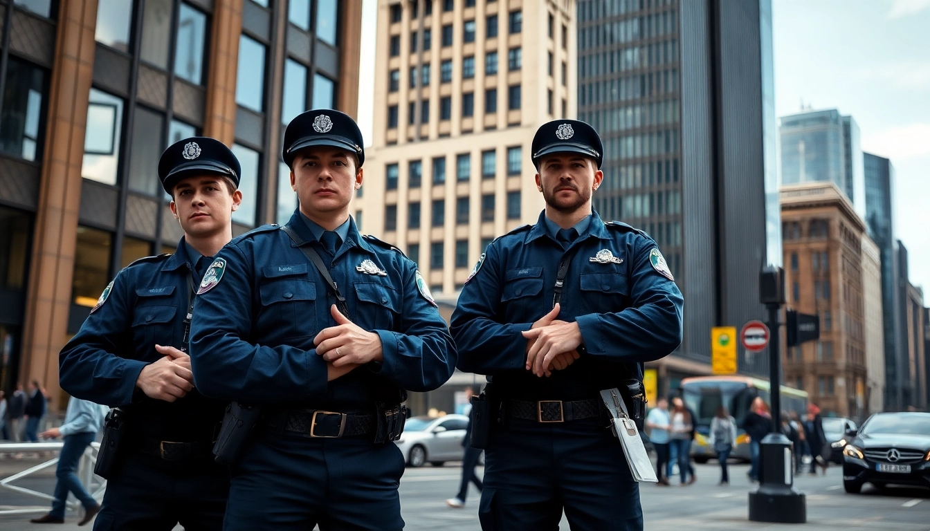 Security Guards Manchester ensuring safety in an urban environment with strong vigilance and professionalism.