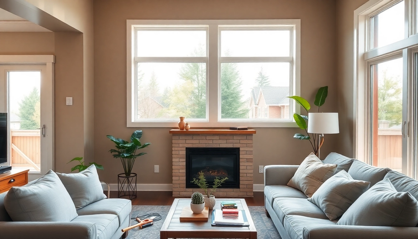 Showcasing window replacement Portland Oregon with modern design elements and bright ambiance.
