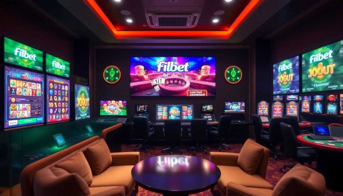 Engage in the immersive experience of the filbet online casino with vibrant gaming setup.