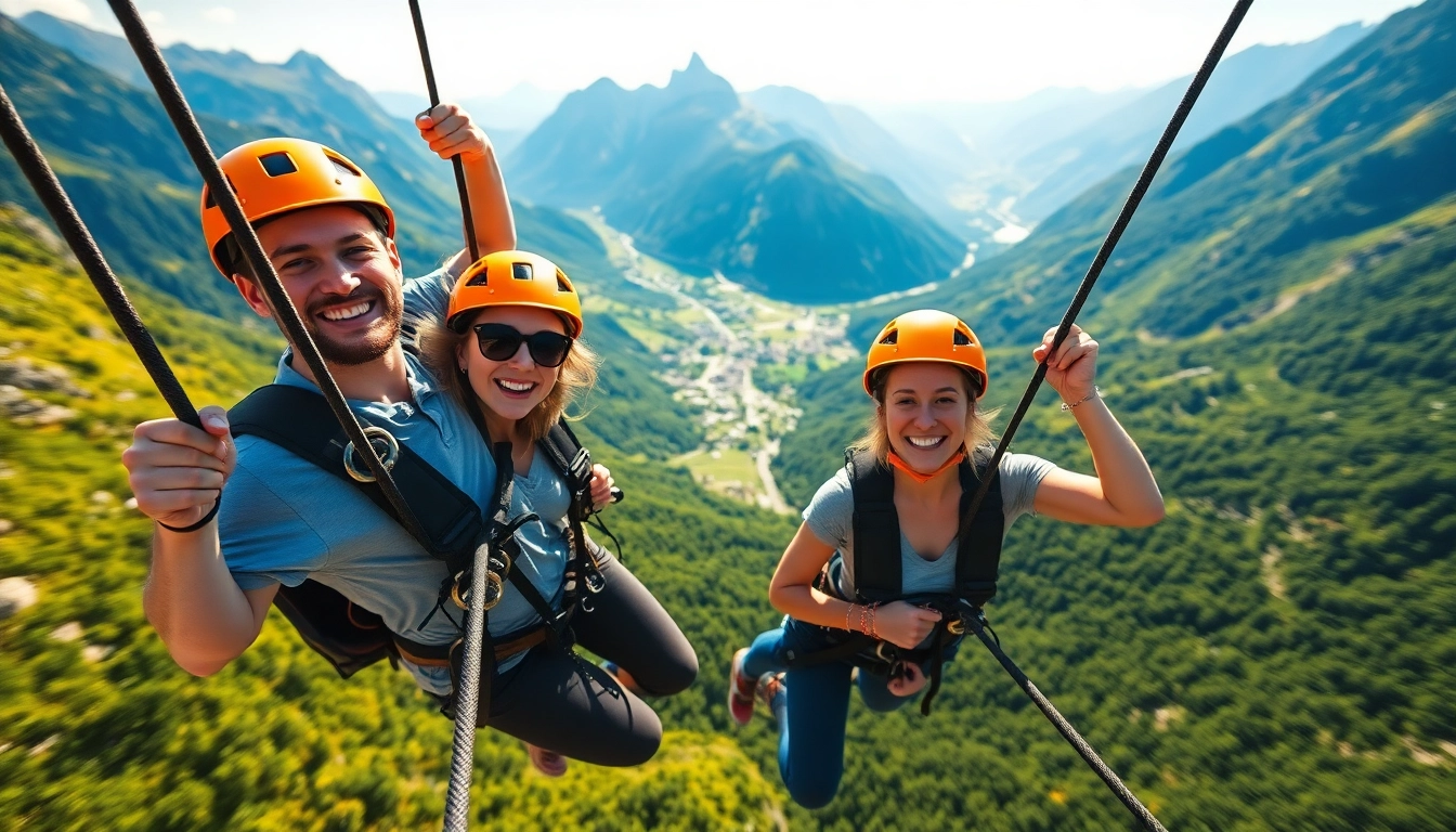 Bovec zipline thrilling experience with stunning views of Učja Valley.